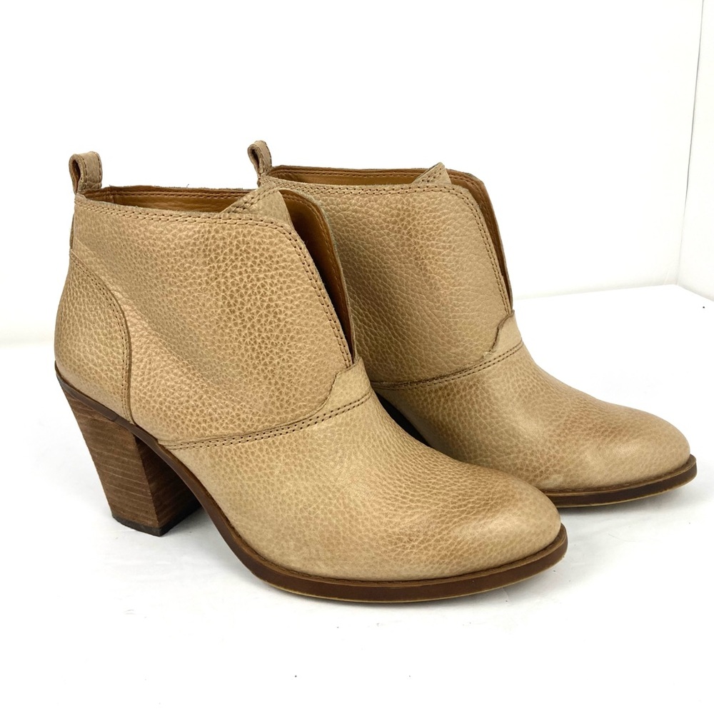 Lucky Brand Ehllen Tan Leather Ankle Boot Women’s Size 9.5